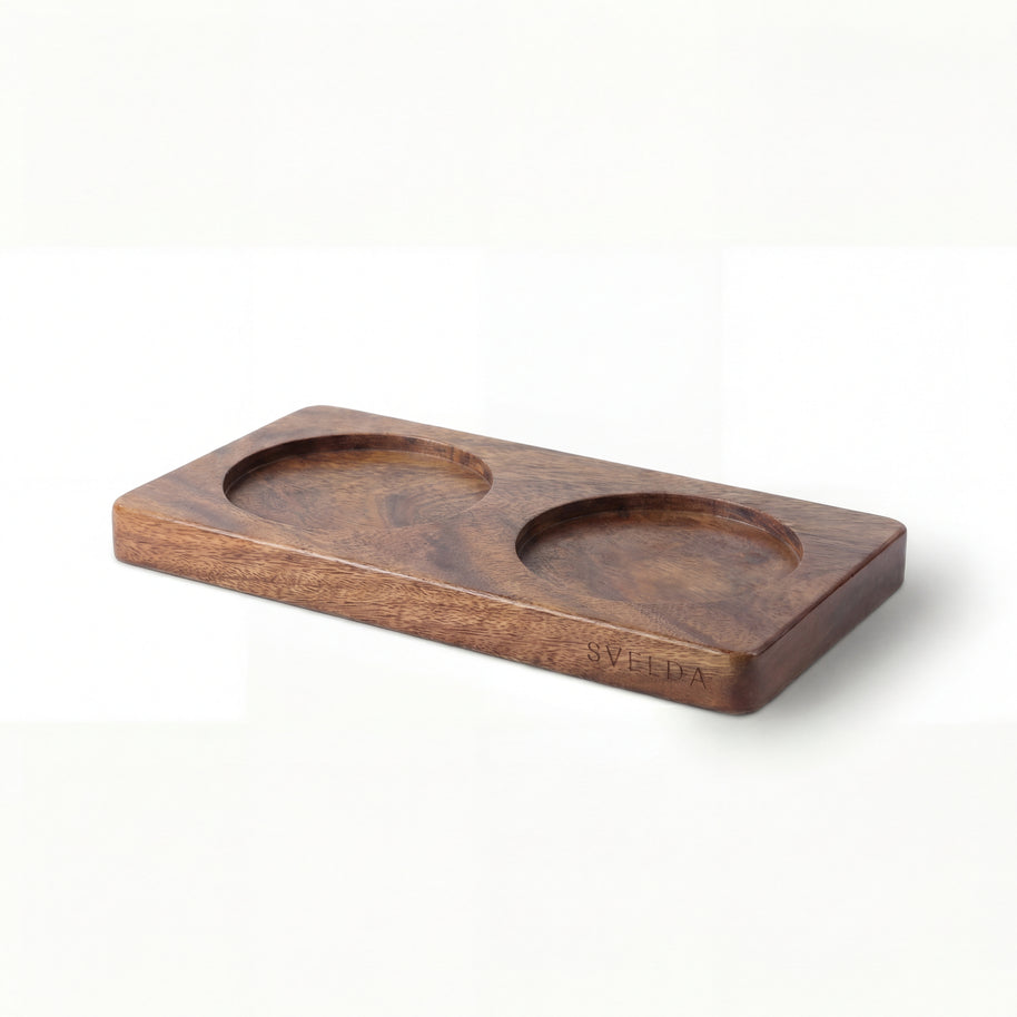 Wooden Bowl Base, Double